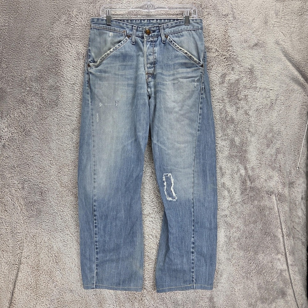 VTG Levis Engineered Jeans Mens Blue Twisted Button Fly Medium Wash Fits 31x30